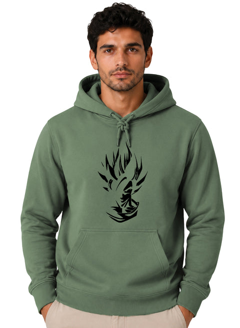 ADRO Men's Flame Graphic Pullover Hoodie | 320 GSM Cotton Fleece | Regular Fit Hoodie | Winter Casual Streetwear Pista
