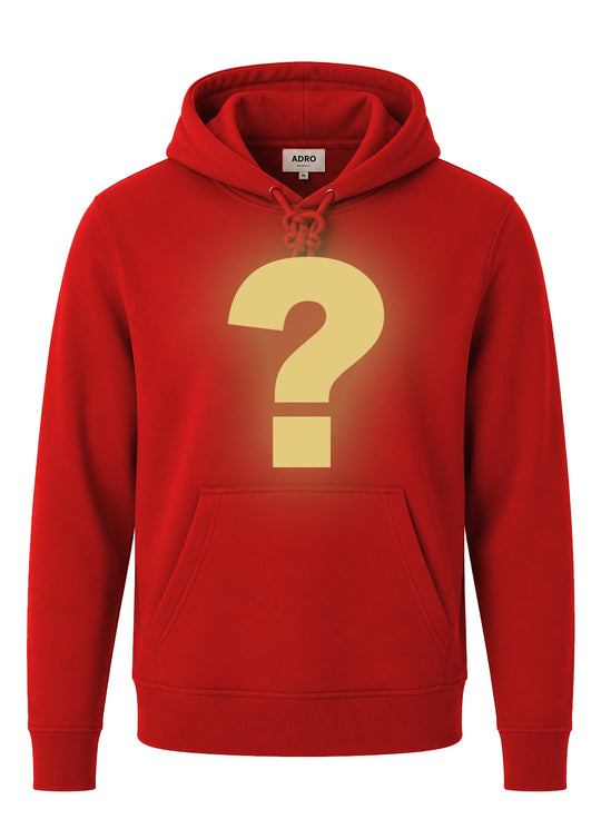 ADRO Men's Mystery Hoodie | 320 GSM Cotton-Blend Fleece | Red