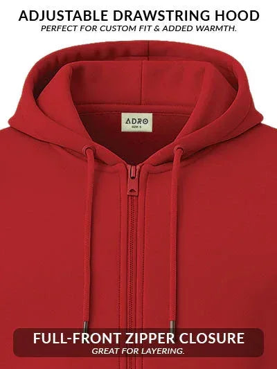 Adro Men’s Zipper Hoodie | Soft Fleece | Casual Streetwear