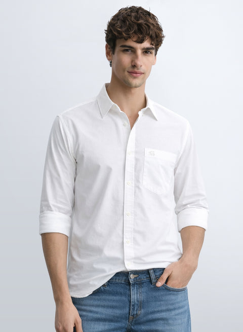 Adro Men’s Casual Shirt | Premium Cotton | Everyday Comfort White