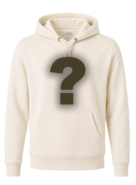 ADRO Men's Mystery Hoodie | 320 GSM Cotton-Blend Fleece | White Sand