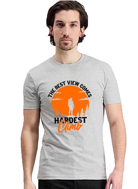 Adro Mens Hardest Climb Printed Cotton T-Shirt - ADRO Fashion
