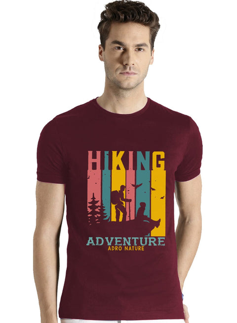 Adro Mens Hiking Adventure Printed Cotton T-Shirt - ADRO Fashion
