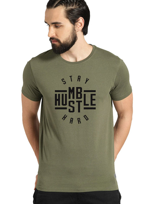 ADRO Stay Humble Hustle Hard Mens Printed T-Shirt - ADRO Fashion