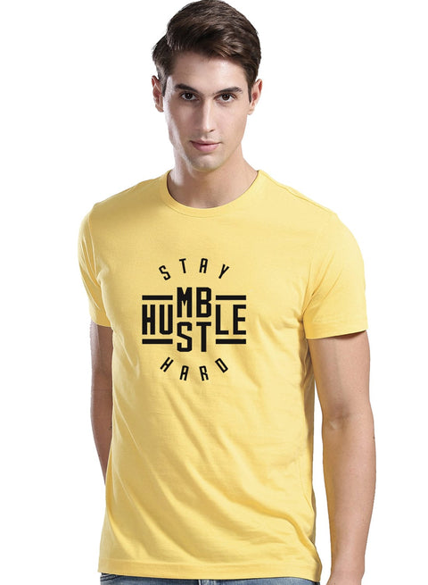 ADRO Stay Humble Hustle Hard Mens Printed T-Shirt - ADRO Fashion
