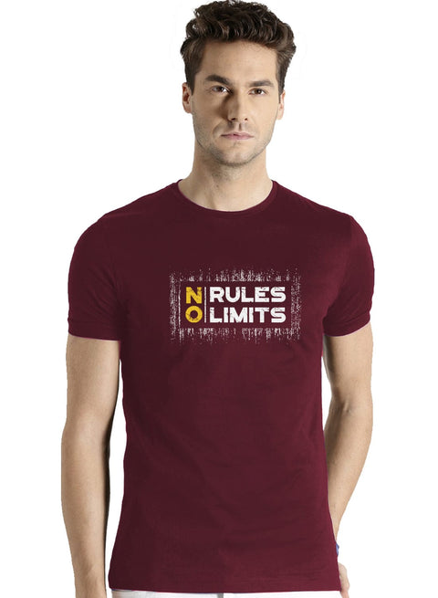 ADRO No Rules No Limits Mens Printed T-Shirt - ADRO Fashion