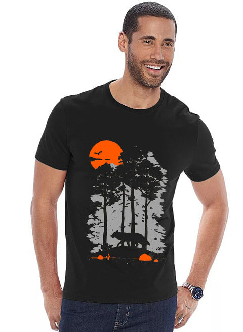 Adro Mens Sun Printed Cotton T-Shirt - ADRO Fashion