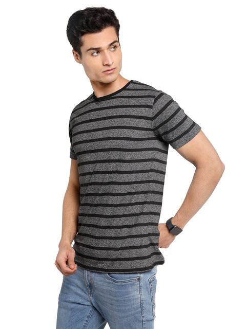 Adro Striped Cotton T-shirt for Men - ADRO Fashion
