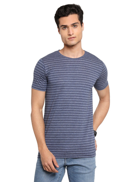 Adro Striped Cotton T-shirt for Men - ADRO Fashion